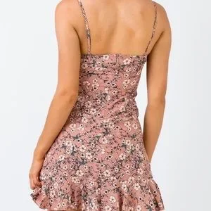 open lace back dress Phillipa Mini Dress Pink